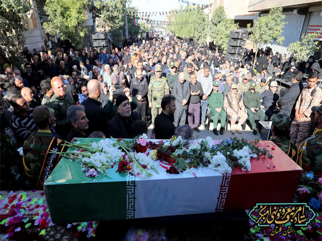 مراسم باشکوه تشییع شهید گمنام با حضور آیت‌الله نورمفیدی در آهنگر محله گرگان